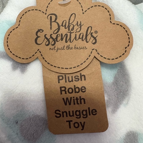Baby Essentials Cozy Plush Robe with Toy - Picture 2 of 4